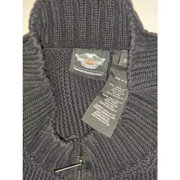 Harley Davidson Men's Overlay Heavyweight Zipper Sweater Jacket/Coat Size 3XL - Picture 4 of 11